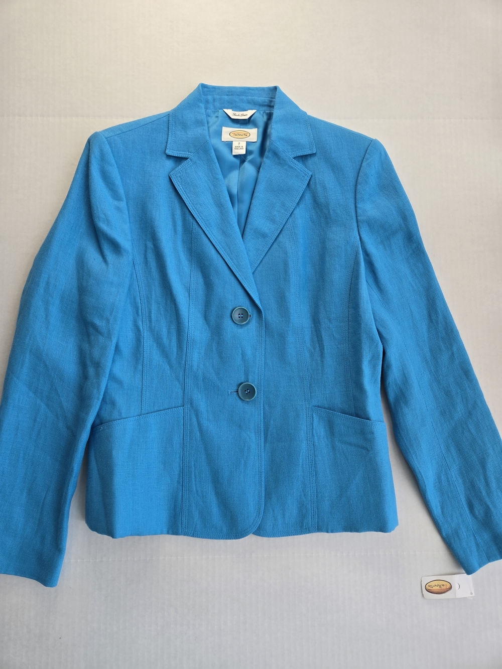 Vintage Talbots Blue Irish Linen Blazer Jacket - Size 2 - NWT